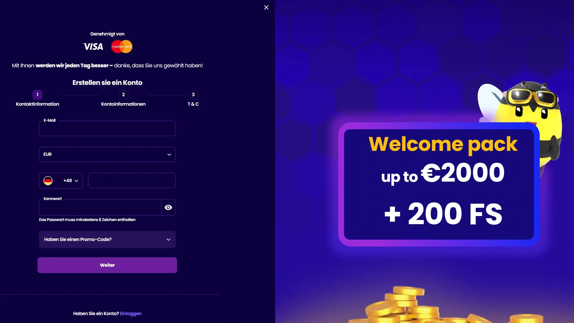 Wazbee casino promoties registration